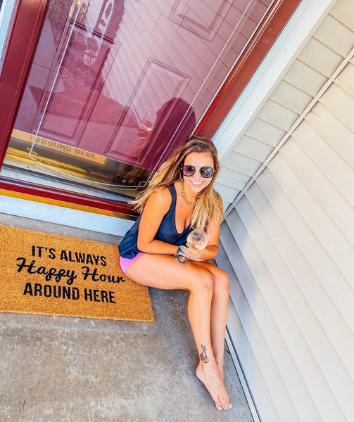Always Happy Hour Vinyl Coir Doormat