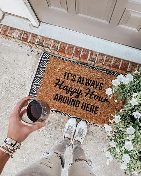 Always Happy Hour Vinyl Coir Doormat