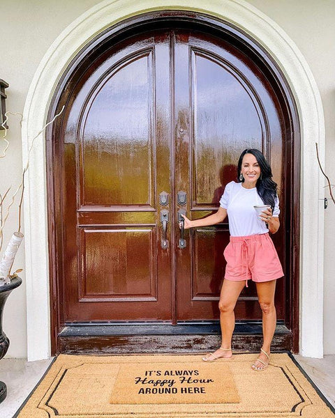 Always Happy Hour Vinyl Coir Doormat