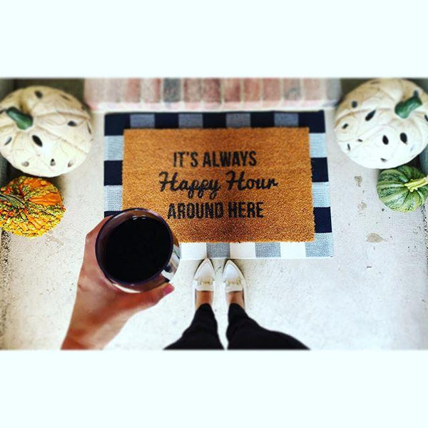 Always Happy Hour Vinyl Coir Doormat
