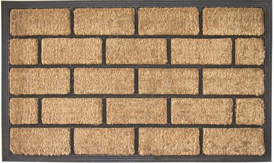 BRICKS RECYCLED RUBBER COIR DOORMAT