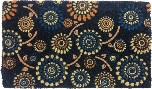 COCO DOORMAT - DARK FLOWERS