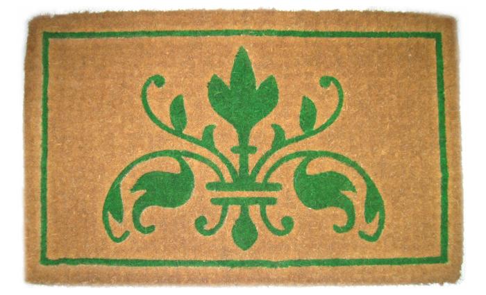 Multi-colored Insignia Handwoven Coco Doormat