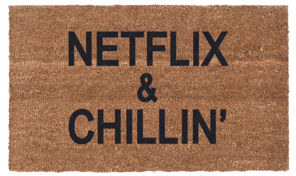 Netflix & Chillin Vinyl Coir Doormat