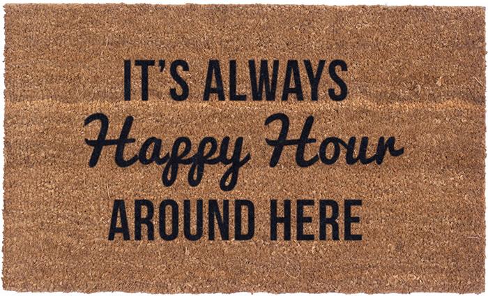 Always Happy Hour Vinyl Coir Doormat