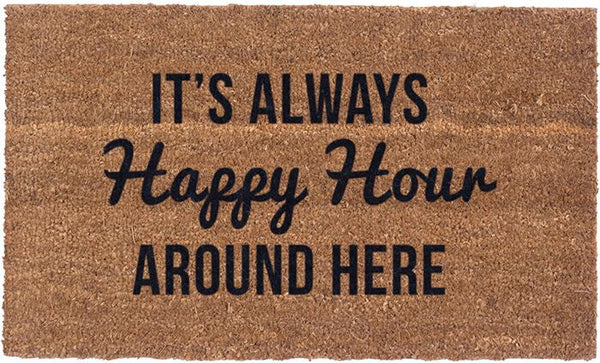 Always Happy Hour Vinyl Coir Doormat
