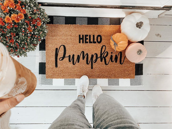 Hello Pumpkin Coir Doormat