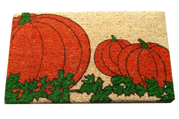 Pumpkin Handwoven Coco Doormat