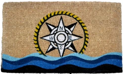 Compass Handwoven Coco Doormat