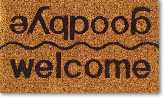 Welcome/Goodbye Vinyl Coir Doormat