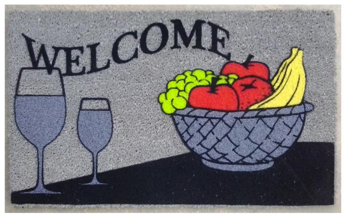 Welcome Wine PVC Doormat