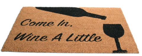 Wine a Little Vinyl Coir Doormat