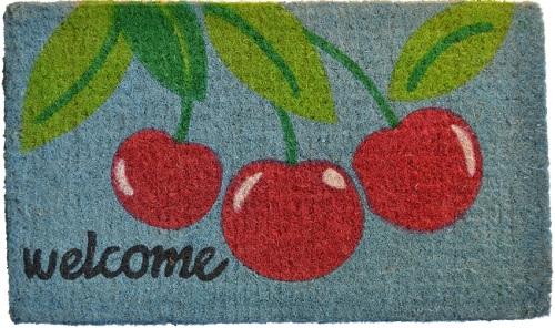 Welcome Cherry Handwoven Doormat