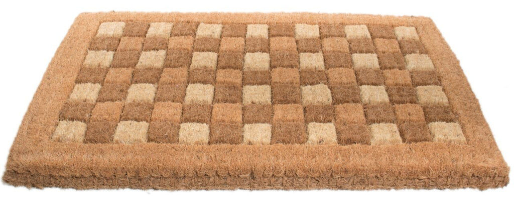 Square Pattern Handwoven Coco Doormat