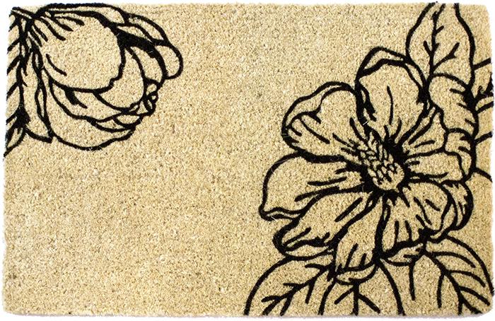 Magnolia Blossom Handwoven Coco Doormat