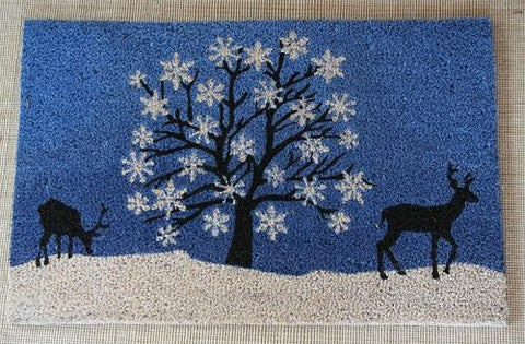 Relaxing Reindeer Vinyl Coir Doormat