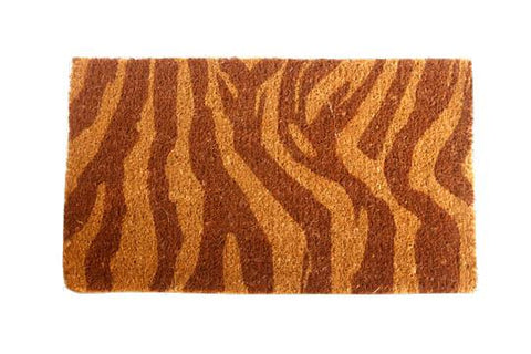 Zebra Handwoven Coco Doormat
