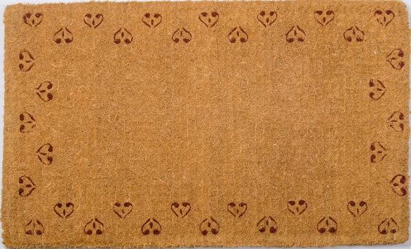 Sprinkled Hearts Red Handwoven Coco Doormat