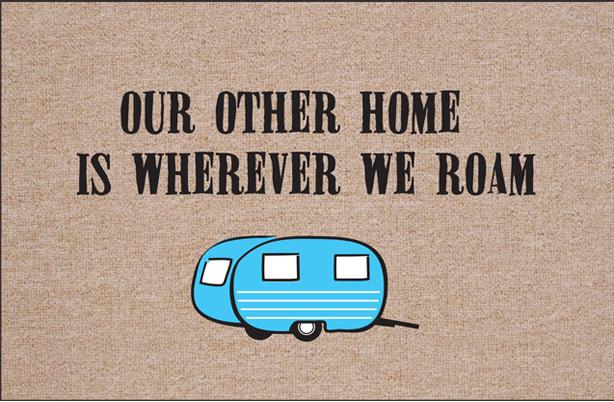 FUNNY 'OUR OTHER HOME - CAMPER' DOORMAT