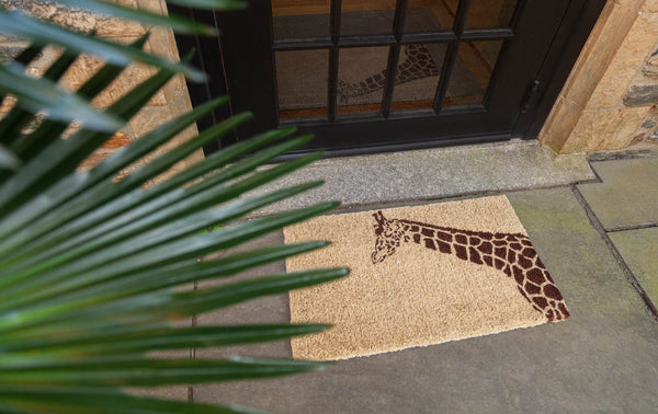 Giraffe Handwoven Coco Doormat