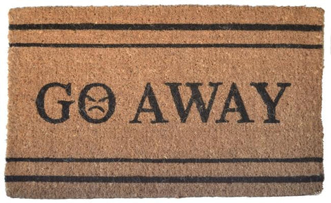 Go Away Vinyl Coir Doormat