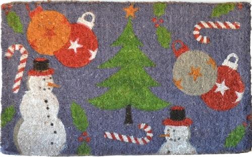 Holiday Spirit Handwoven Coco Doormat
