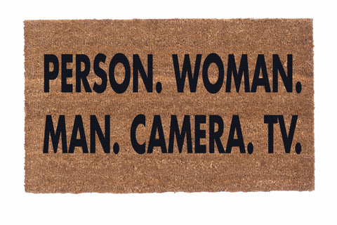 PERSON. WOMAN. MAN. CAMERA. TV.