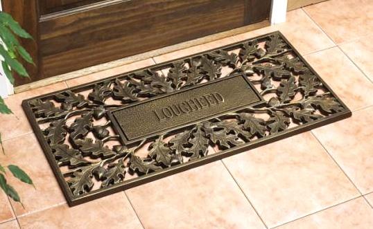 Personalized Oakleaf (Bronze) Recycled Rubber Doormat