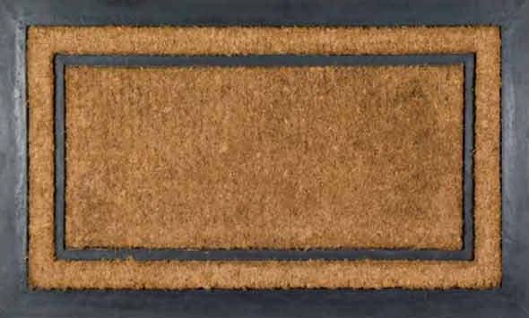 York Rectangular Rubber Coir Doormat