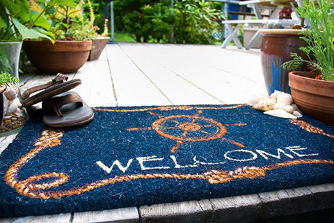 Coco Doormat Ships Wheel Welcome