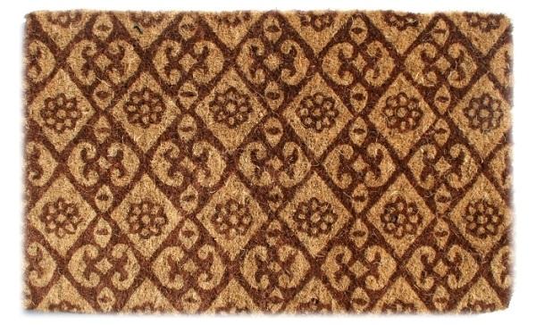 Floral Brown Coco Doormat