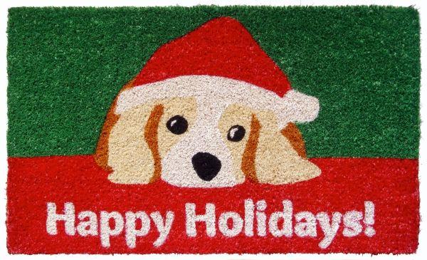 Dog Lovers Holiday Handwoven Coco Doormat