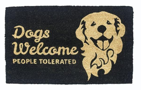 Dogs Vs People Vinyl Coir Doormat