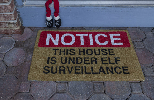 Elf Surveillance Vinyl Coir Doormat