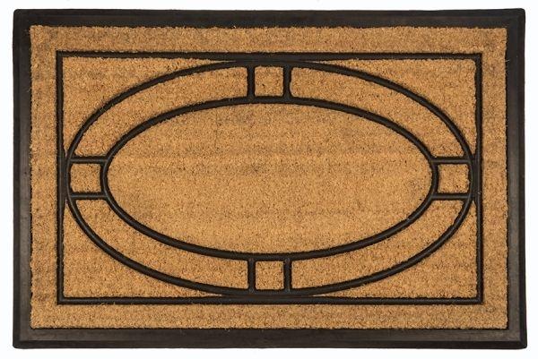 Elliptical Rubber Coir Doormat (18" x 30")