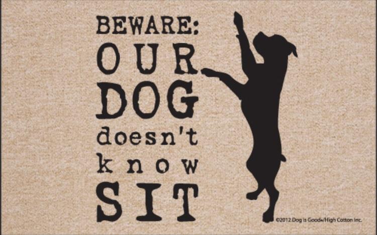 Funny-Doormat-Dog-Doesnt-Know-Sit