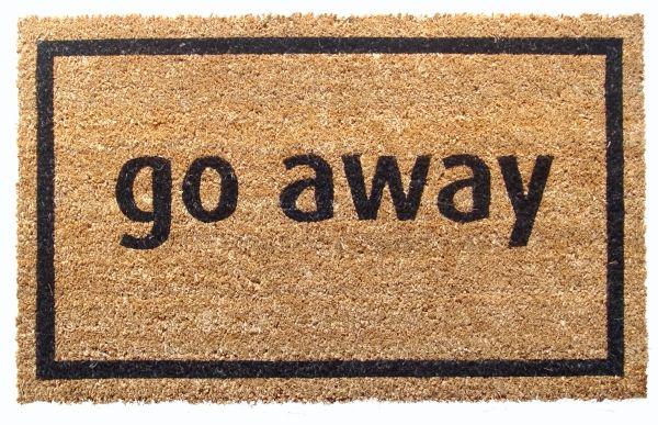 Go Away Vinyl Coir Doormat