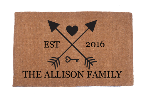 Personalized Family Arrows Doormats