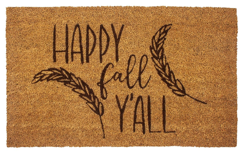 Happy Fall Y'all Vinyl Coir Doormat