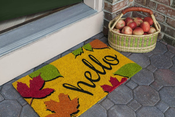 Hello Fall Vinyl Coir Doormat