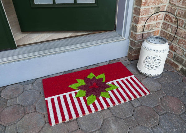 Holiday Greetings Vinyl Coir Doormat