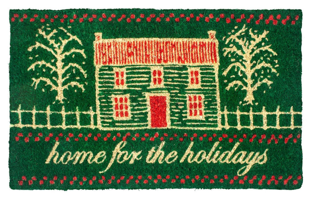 Home for the Holidays Handwoven Coco Doormat