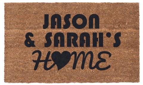 Personalized Home Love Vinyl Coir Doormat