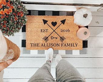 Personalized Family Arrows Doormats