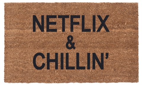 Netflix & Chillin Vinyl Coir Doormat