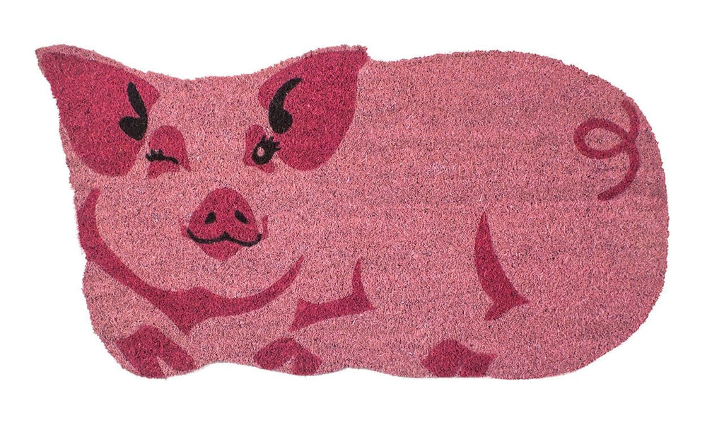 Year of the Pig Vinyl Coir Doormat