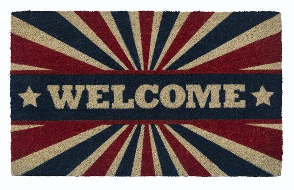 Patriot's Welcome Vinyl Coir Doormat