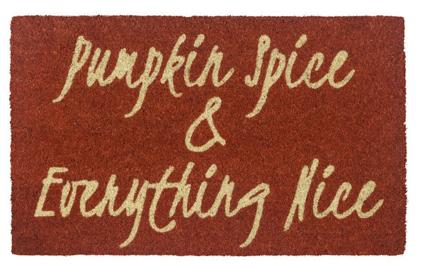 Pumpkin Spice Vinyl Coir Doormat