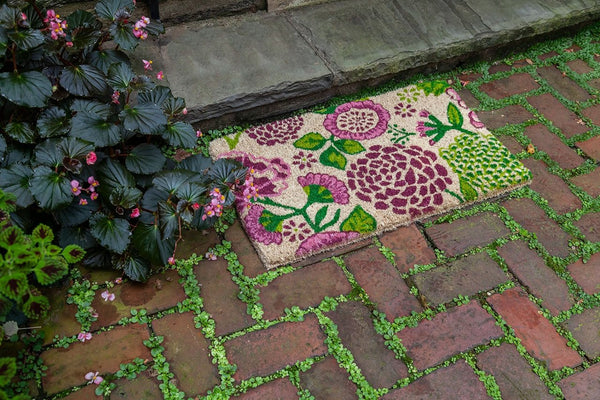 Summer Garden Handwoven Coco Doormat