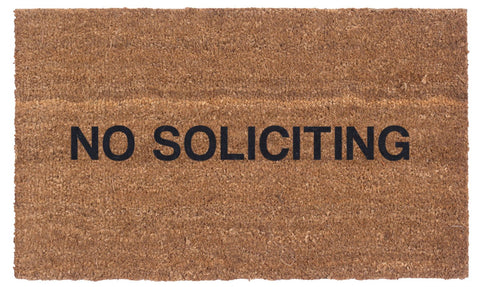 No Soliciting Coco Doormat (Large Print)